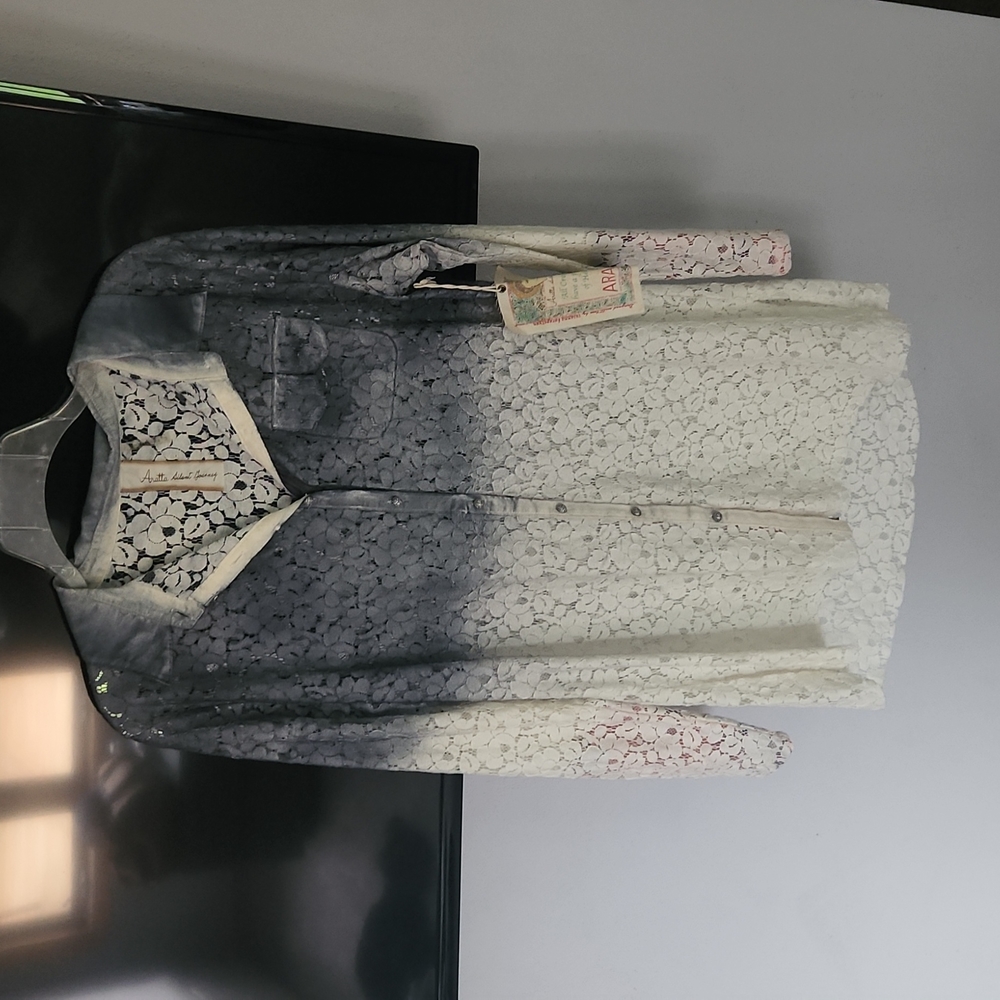 Long Sleeve Lace Button Up Bohemian Shirt